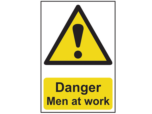 Scan SCA1200 Danger Men At Work - PVC 200 x 300mm |