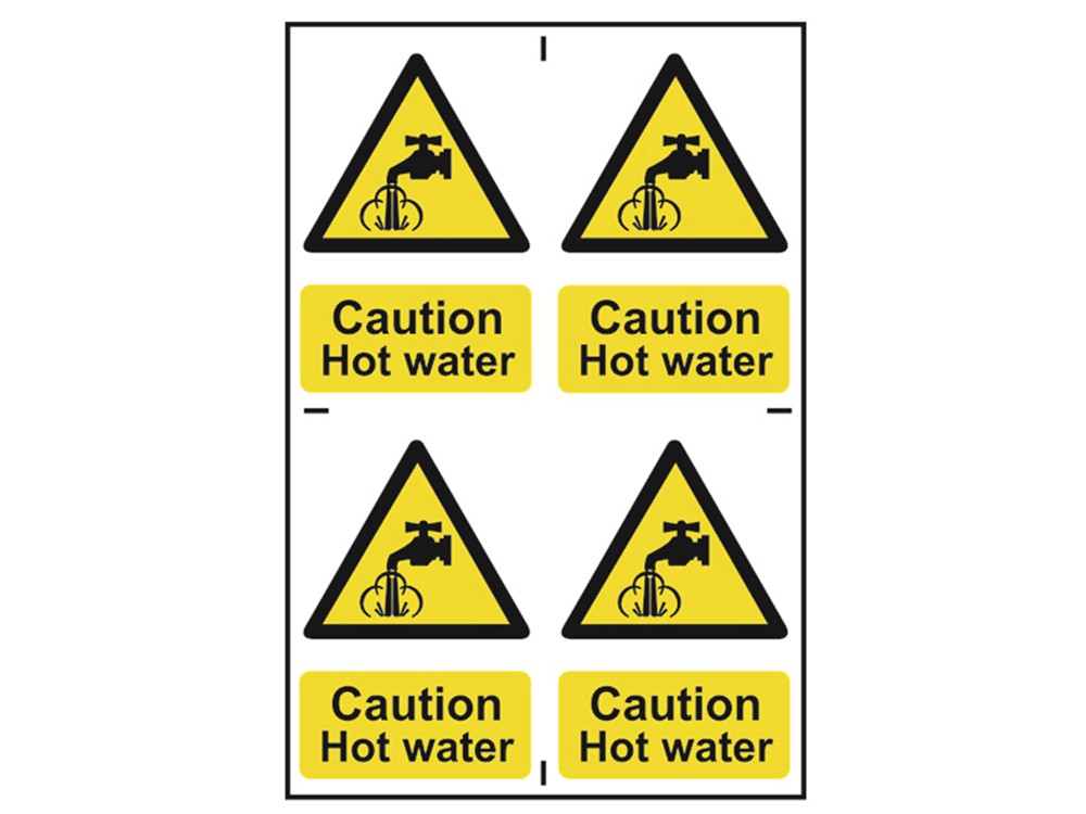 Scan SCA1309 Caution Hot Water - PVC 200 x 300mm |