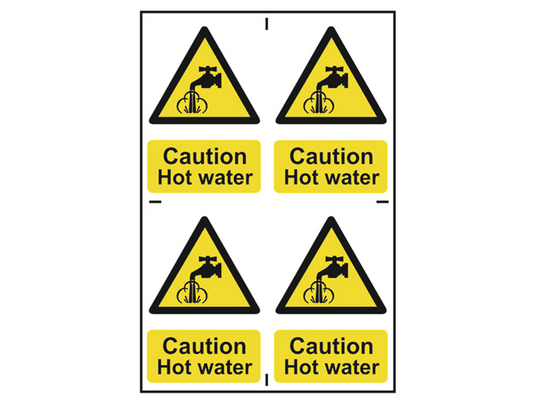 Scan SCA1309 Caution Hot Water - PVC 200 x 300mm |