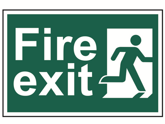 Scan SCA1507 Fire Exit Man Running Right - PVC 300 x 200mm |