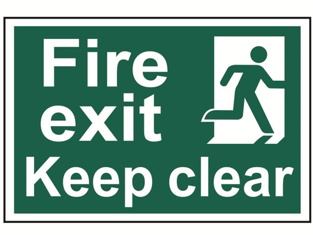 Scan SCA1513 Fire Exit Keep Clear - PVC 300 x 200mm |