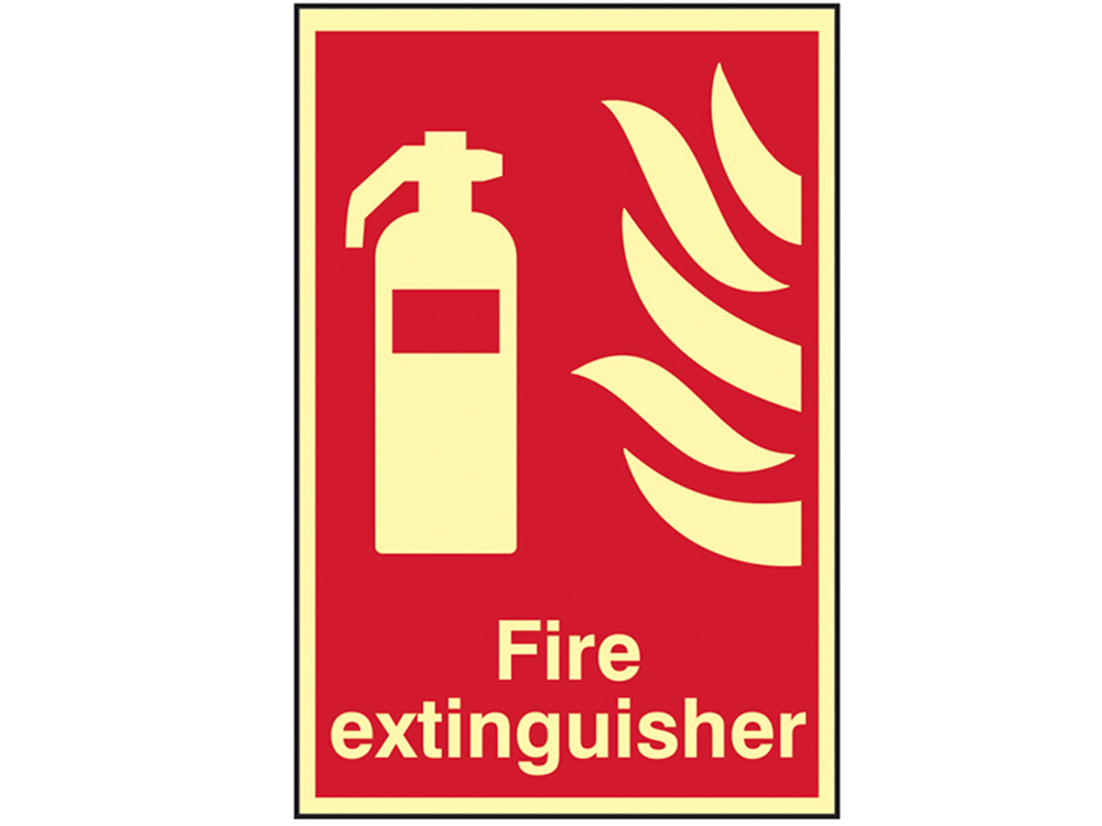 Scan SCA1571 Fire Extinguisher Photoluminescent - 200 x 300mm |