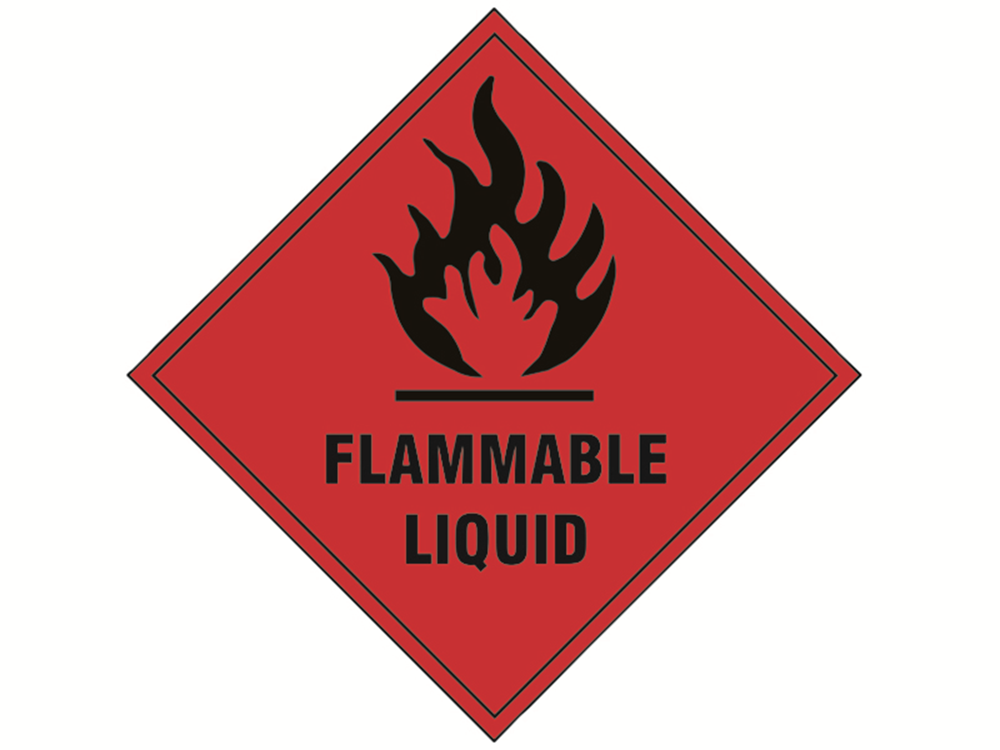 Scan SCA1850S Flammable Liquid SAV - 100 x 100mm |