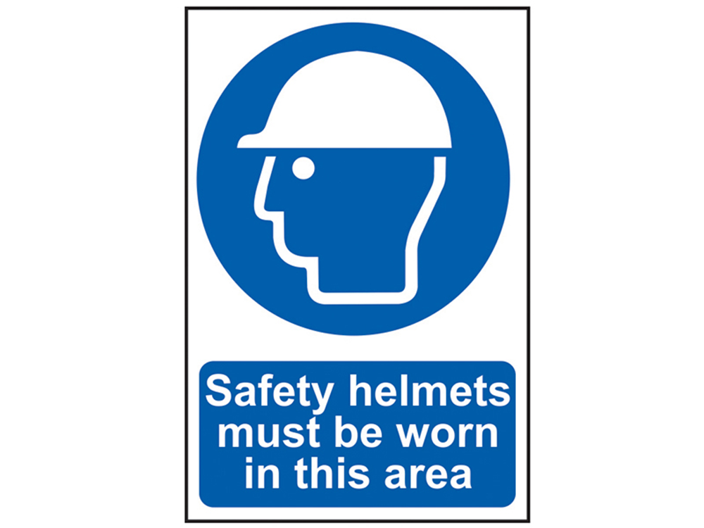 Scan SCA4000 Safety Helmets Must Be Worn In This Area - PVC 400 x 600mm |