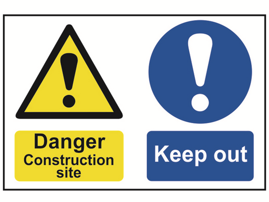 Scan SCA4005 Danger Construction Site Keep Out - PVC 600 x 400mm |