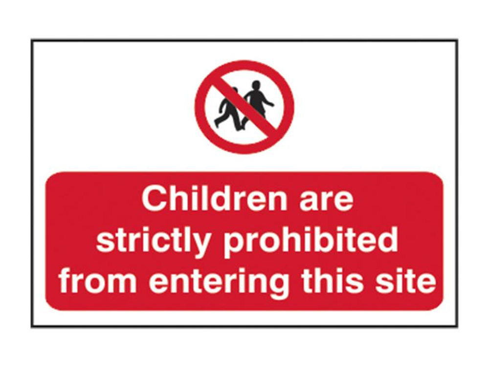 Scan SCA4054 Children Prohibited From Entering Site - PVC Sign 600 x 400mm |