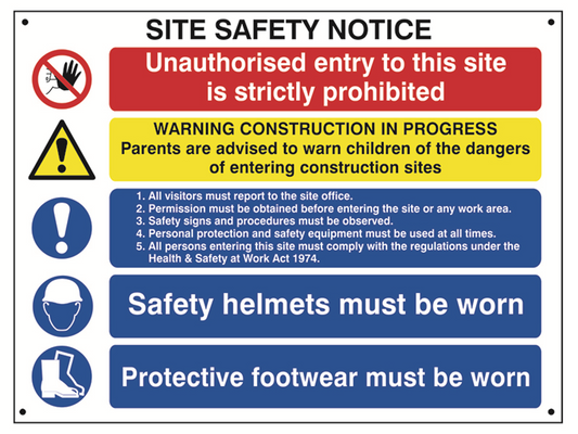 Scan SCA4550 Composite Site Safety Notice - FMX 800 x 600mm |