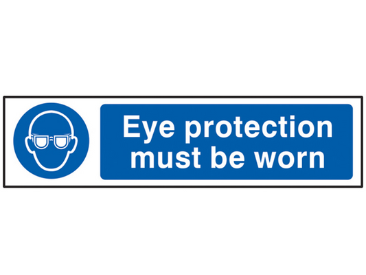 Scan SCA5001 Eye Protection Must Be Worn - PVC 200 x 50mm |