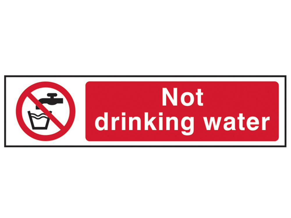 Scan SCA5051 Not Drinking Water - PVC 200 x 50mm |