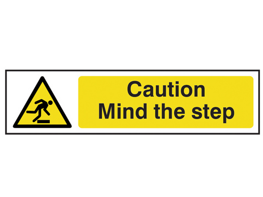Scan SCA5109 Caution Mind The Step - PVC 200 x 50mm |