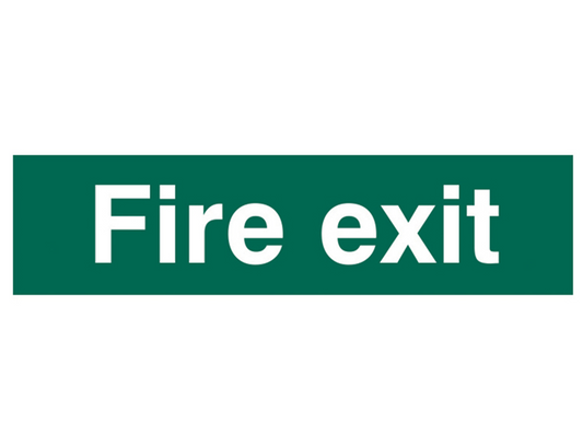 Scan SCA5204 Fire Exit Text Only - PVC 200 x 50mm |