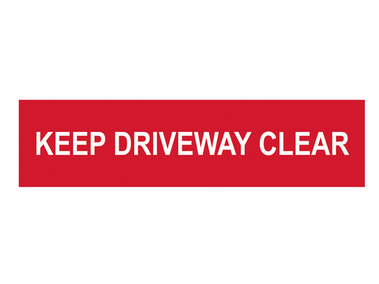 Scan SCA5252 Keep Driveway Clear - PVC 200 x 50mm |