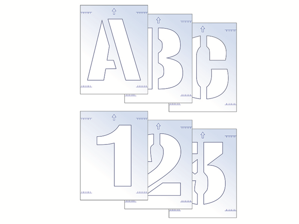Scan SCA9406 Letter & Number Stencil Kit 100mm |