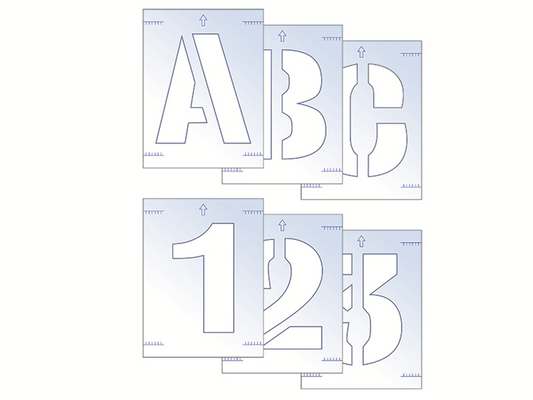 Scan SCA9406 Letter & Number Stencil Kit 100mm |