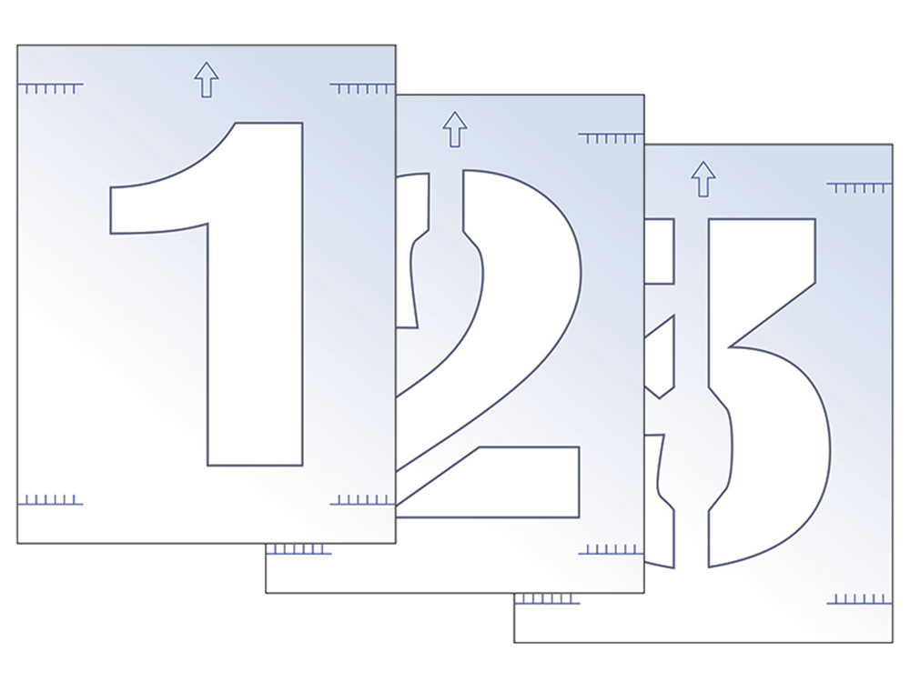 Scan SCA9416 Number Stencil Kit 300mm |