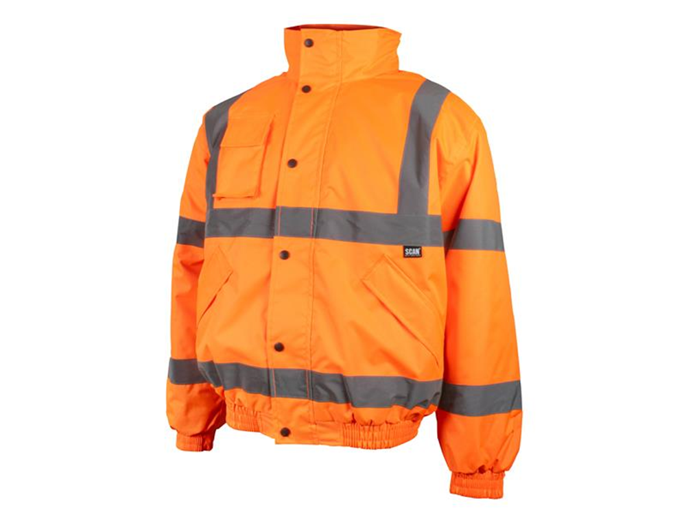 Scan SCAHVBJLO Hi-Vis Bomber Jacket Orange - L (44in) |