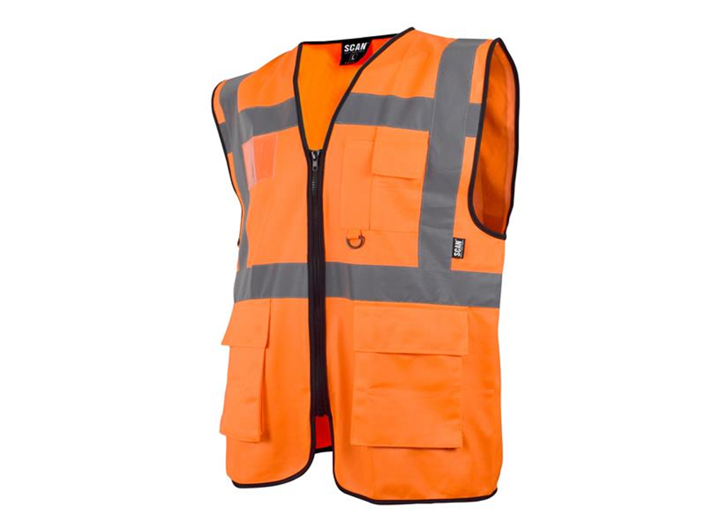 Scan SCAHVUWMO Hi-Vis Utility Waistcoat Orange - M (41in) |