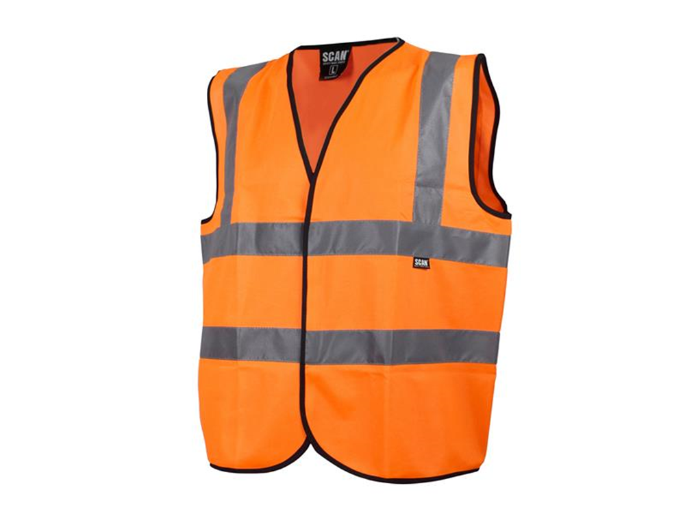 Scan SCAHVWXLO Hi-Vis Waistcoat Orange - XL (48in) |