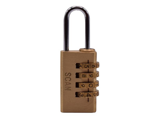 Scan SCAPLB20COM Brass Combination Padlock 20 SCAPLB20COM |