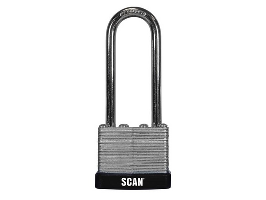 Scan SCAPLLAM40LS Laminated Steel Padlock 40 Long Shackle SCAPLLAM40LS |