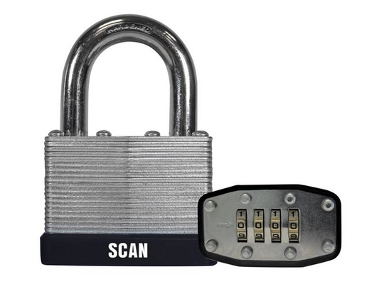 Scan SCAPLLAM50C Laminated Steel Combination Padlock 50 SCAPLLAM50C |
