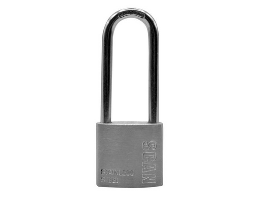 Scan SCAPLSS32LS Stainless Steel Padlock 32 Long Shackle SCAPLSS32LS |