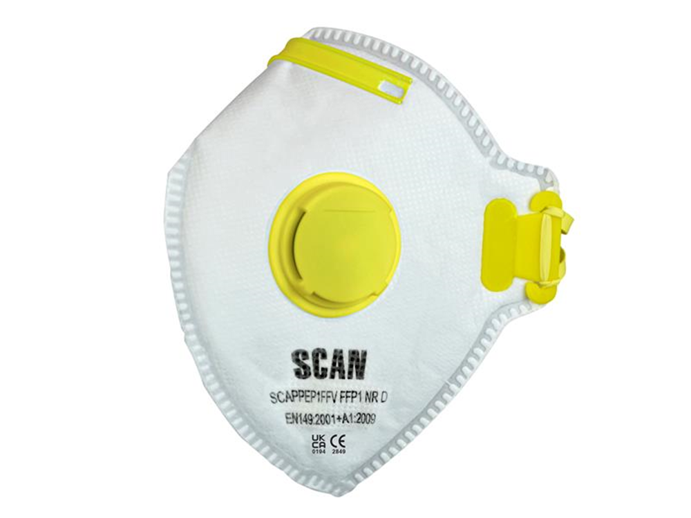Scan SCAPPEP1FFVB Fold Flat Valved Disposable Mask FFP1 (Pack of 10) |