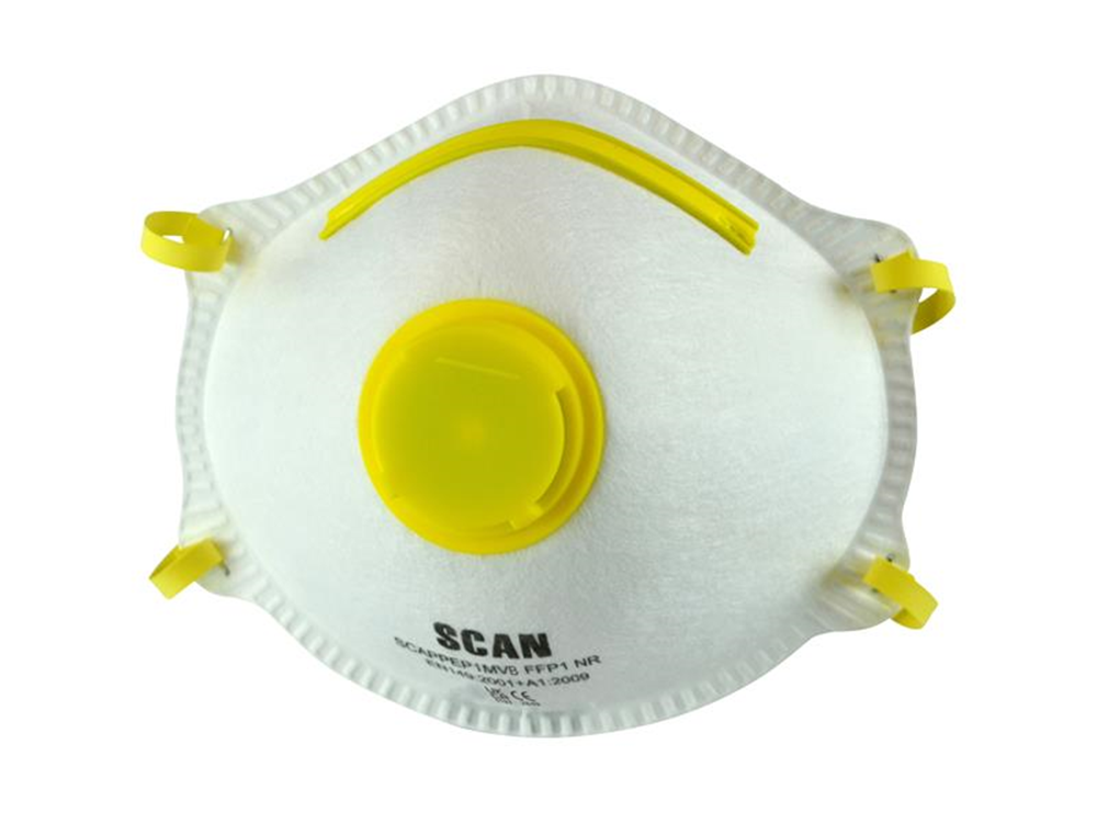 Scan SCAPPEP1MVB Moulded Disposable Mask Valved FFP1 Protection (Box 10) |