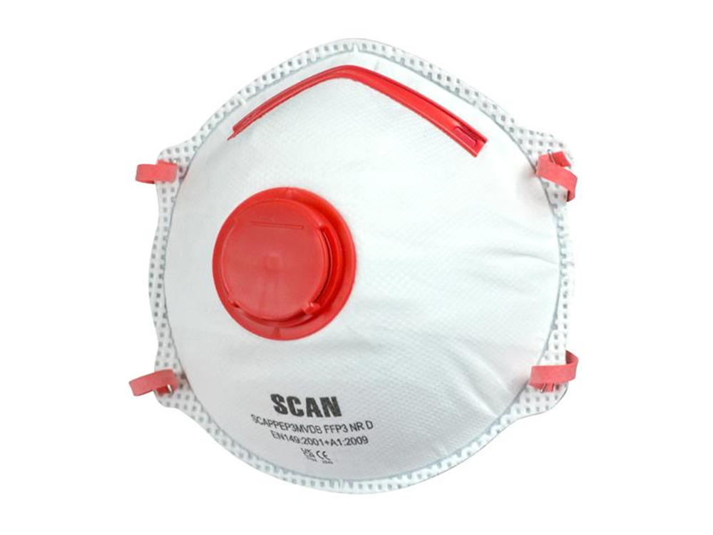 Scan SCAPPEP3MVDB Moulded Disposable Valved Masks FFP3 (Pack 10) |