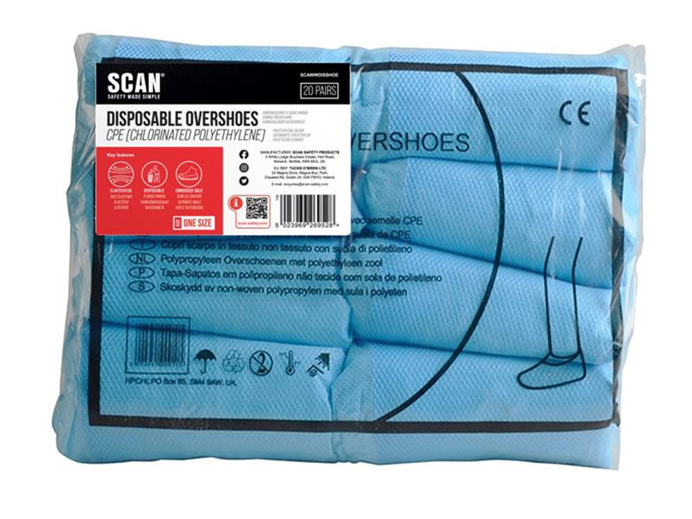 Scan SCAWWDISSHOE Disposable Overshoes (20 pairs) |