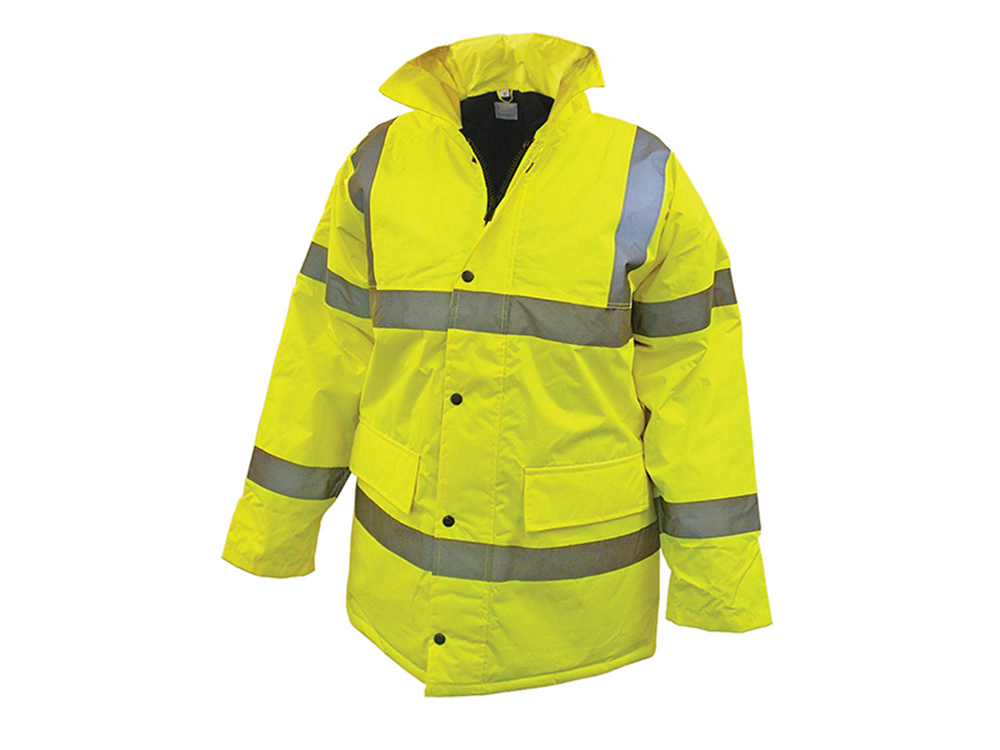 Scan SCAWWHVMJM Hi-Vis Yellow Motorway Jacket - M (41in) |   Yellow