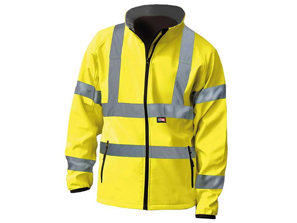 Scan SCAWWHVSJXXL Hi-Vis Yellow Softshell Jacket - XXL (52in) |   Yellow