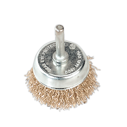 SEALEY - SCB50 Wire Cup Brush �50mm with 6mm Shaft