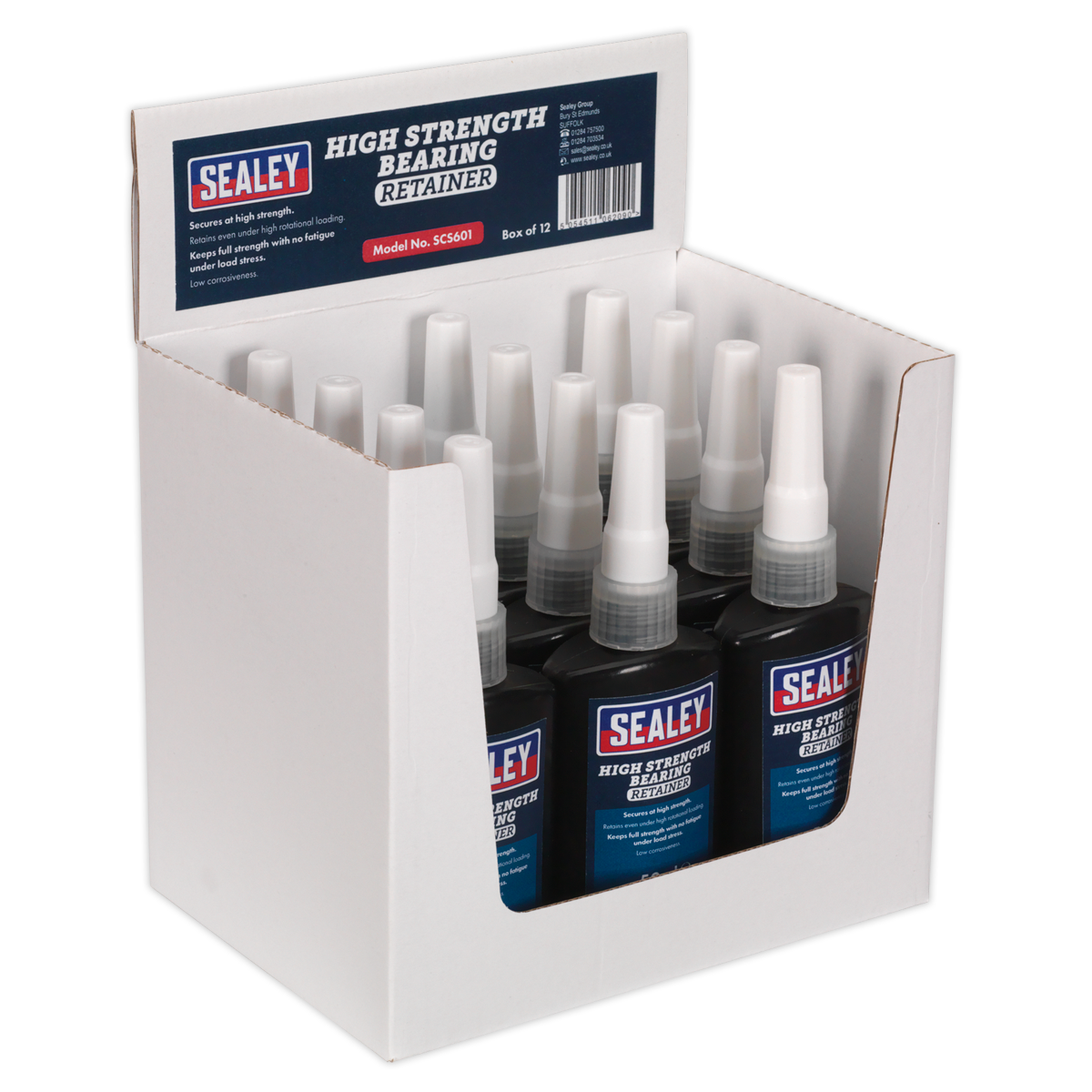 SEALEY - SCS601 Bearing Fit Retainer High Strength 50ml Pack of 12