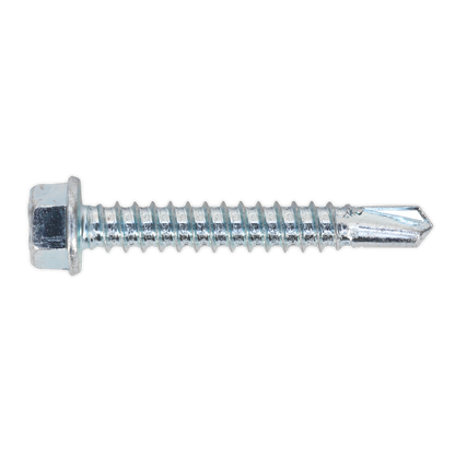 SEALEY - SDHX5538 Self Drilling Screw 5.5 x 38mm Hex Head Zinc Pack of 100