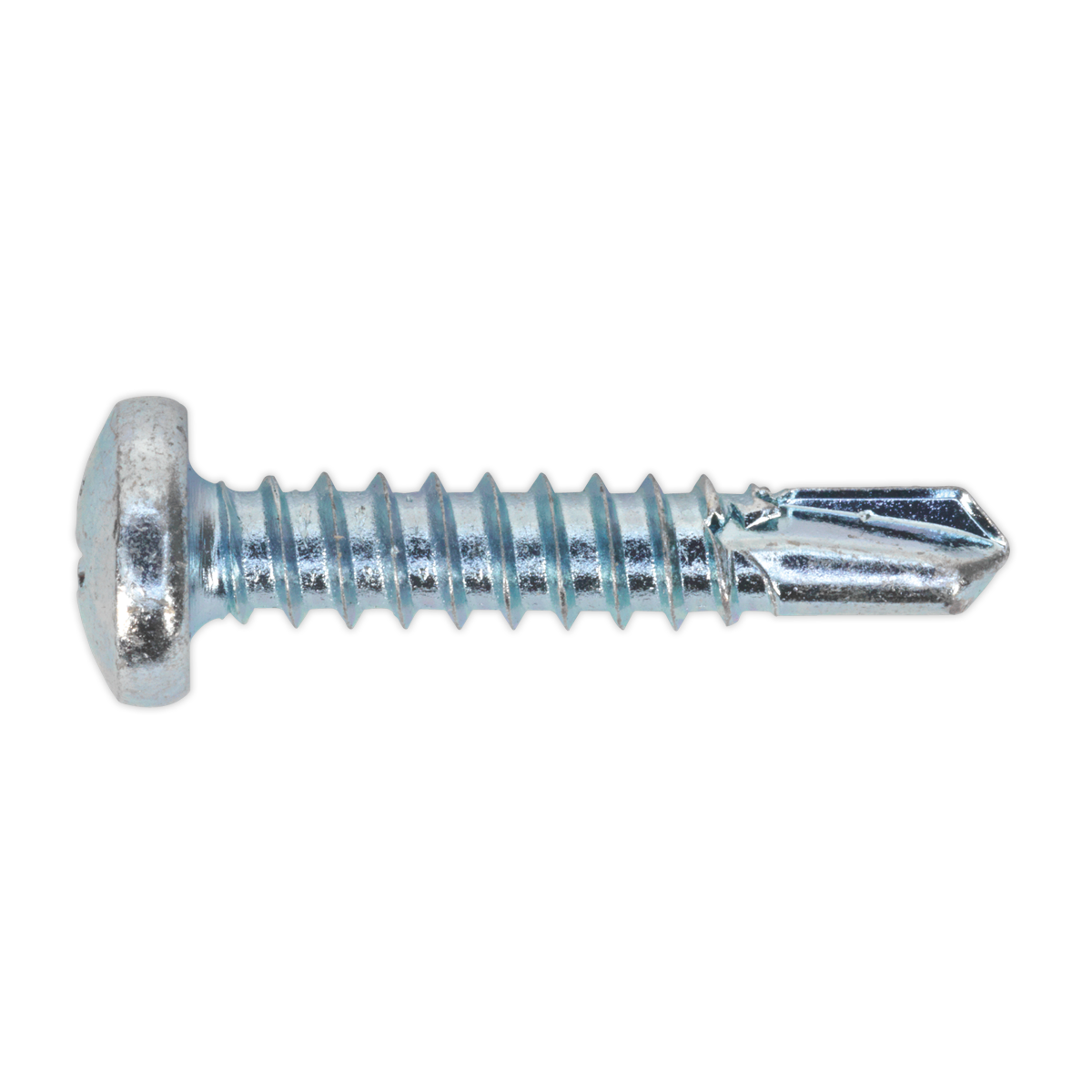 SEALEY - SDPH4825 Self Drilling Screw 4.8 x 25mm Pan Head Phillips Zinc Pack of 100