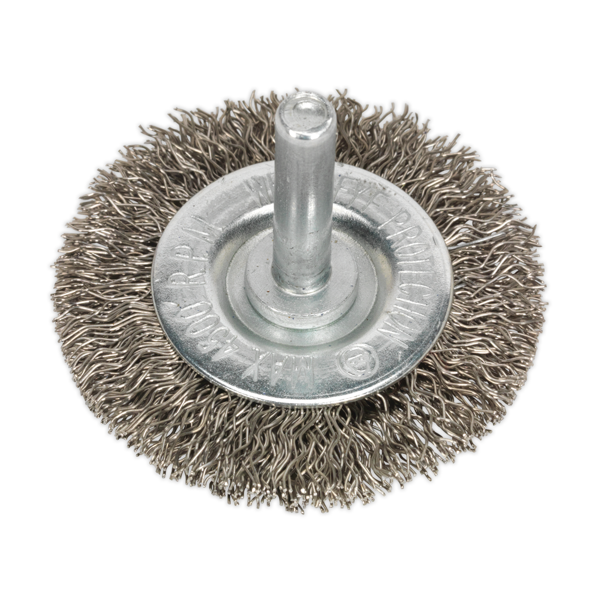 SEALEY - SFBS50 Flat Wire Brush Stainless Steel 50mm with 6mm Shaft