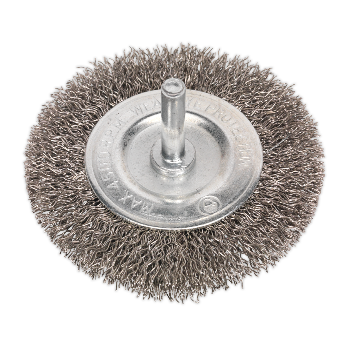 SEALEY - SFBS75 Flat Wire Brush Stainless Steel 75mm with 6mm Shaft