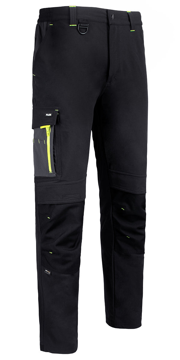 BEESWIFT FLEX WORKWEAR TWO-TONE TROUSERS BLACK/GREY 42R