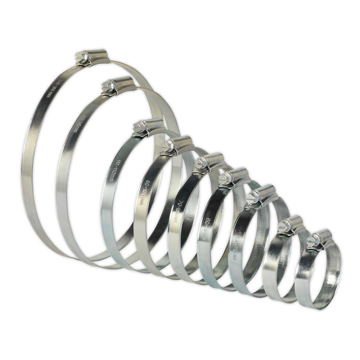 SEALEY - SHCS2 Hose Clip Assortment 26pc �44-160mm Zinc Plated