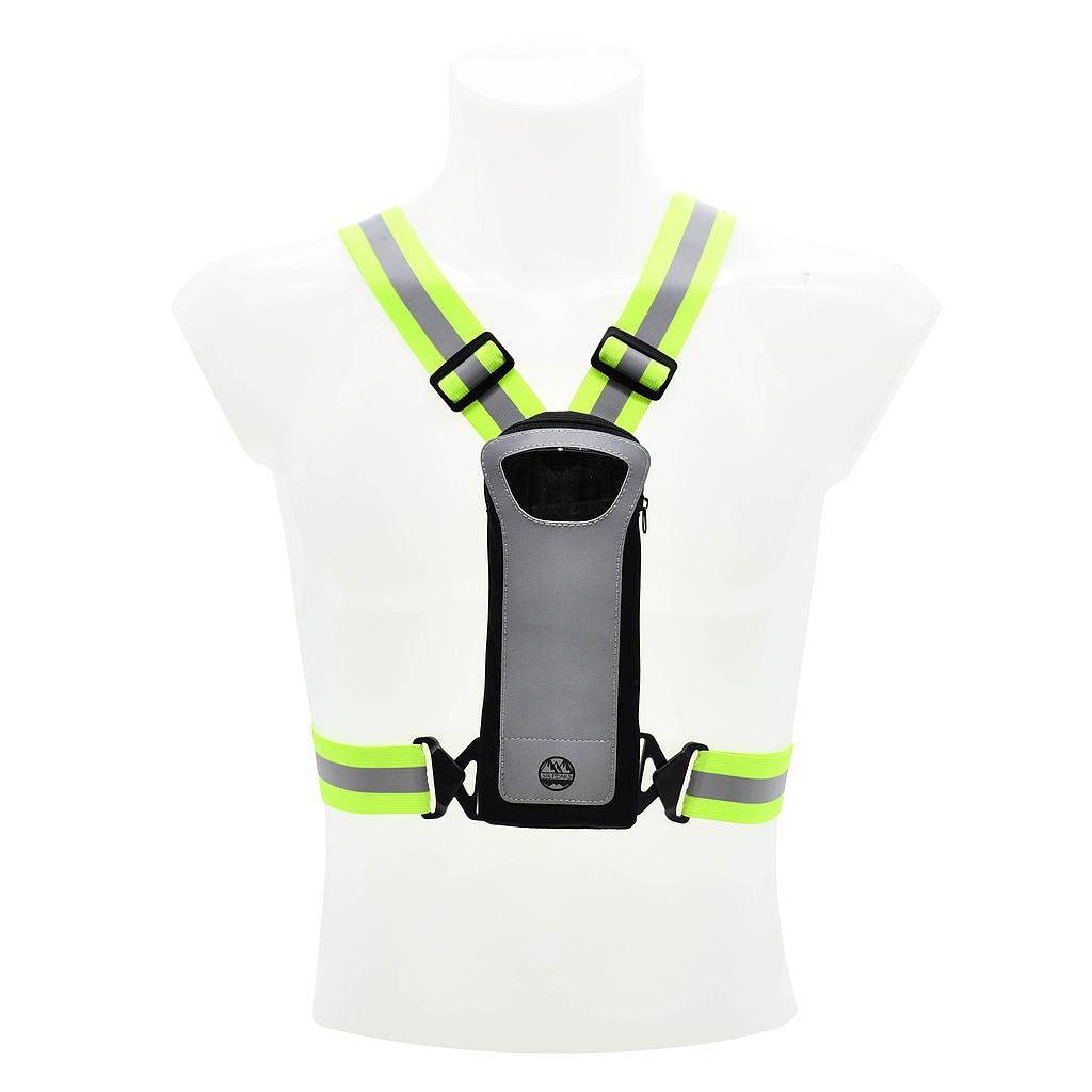 Six Peaks LED Reflective Vest with Phone Holder Safety Yellow