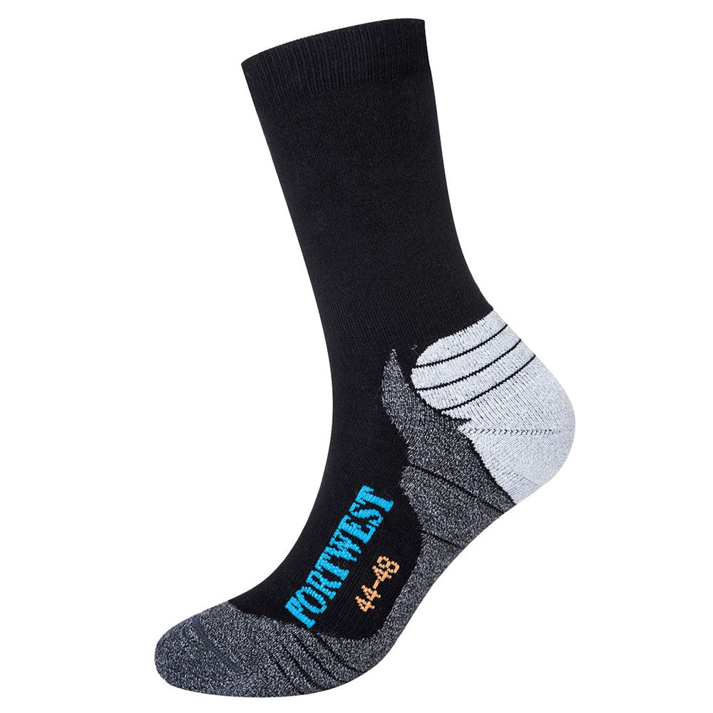 Portwest SK24BKR44-48 -  sz 44-48 Bamboo Hiker Sock - Black