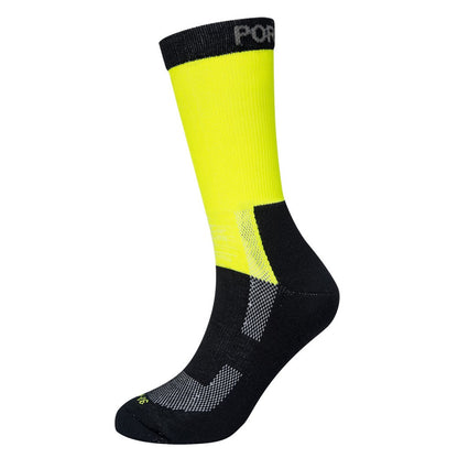Portwest SK27YER44-48 -  sz 44-48 Lightweight Hi-Visibility Sock - Yellow