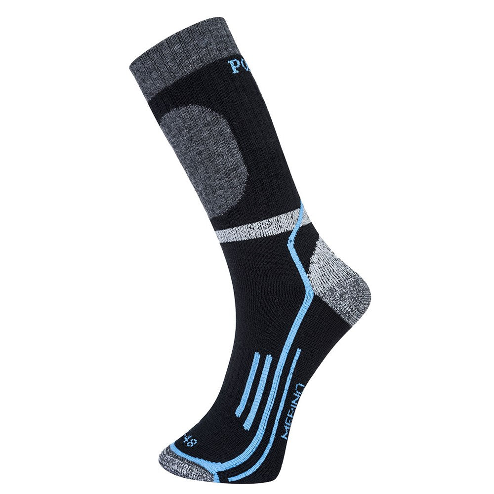 Portwest SK34BKR39-43 -  sz 39-43 Winter Merino Sock - Black