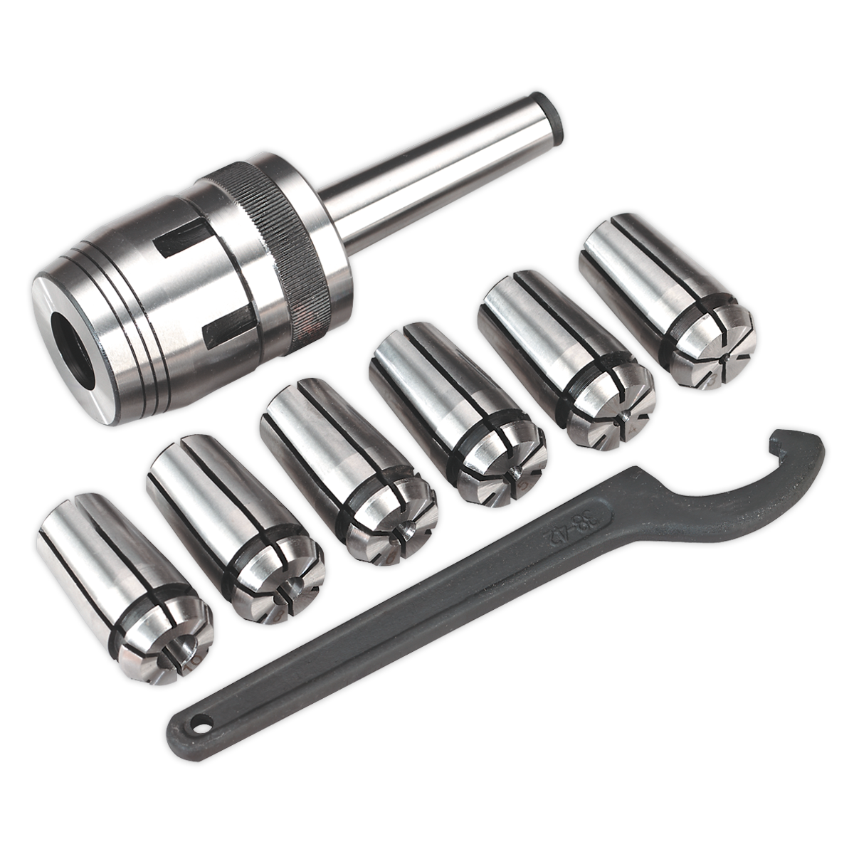 SEALEY - SM2503MCSET Mill Chuck Set MT2-M10 Ø3-10mm