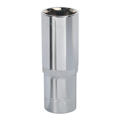 SEALEY - SP1221D WallDrive� Socket 21mm Deep 1/2"Sq Drive Fully Polished