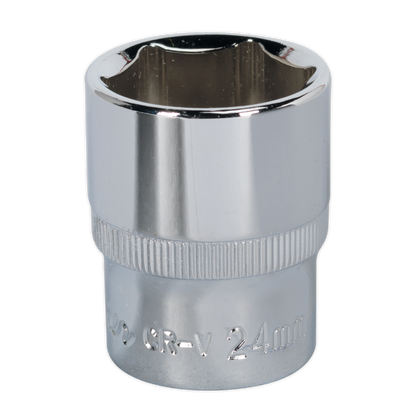 SEALEY - SP1224 WallDrive� Socket 24mm 1/2"Sq Drive Fully Polished