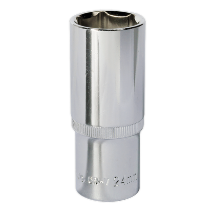 SEALEY - SP1224D WallDrive� Socket 24mm Deep 1/2"Sq Drive Fully Polished