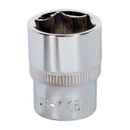 SEALEY - SP3816 WallDrive� Socket 16mm 3/8"Sq Drive Fully Polished