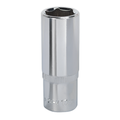 SEALEY - SP3817D WallDrive� Socket 17mm Deep 3/8"Sq Drive Fully Polished